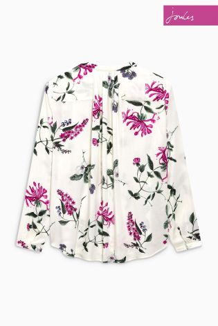 Joules Rosamund Cream Hedgerow Pop Over Blouse
